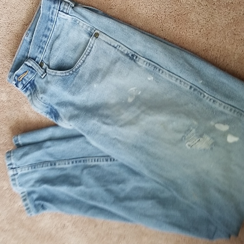 Mens distressed wrangler jeans